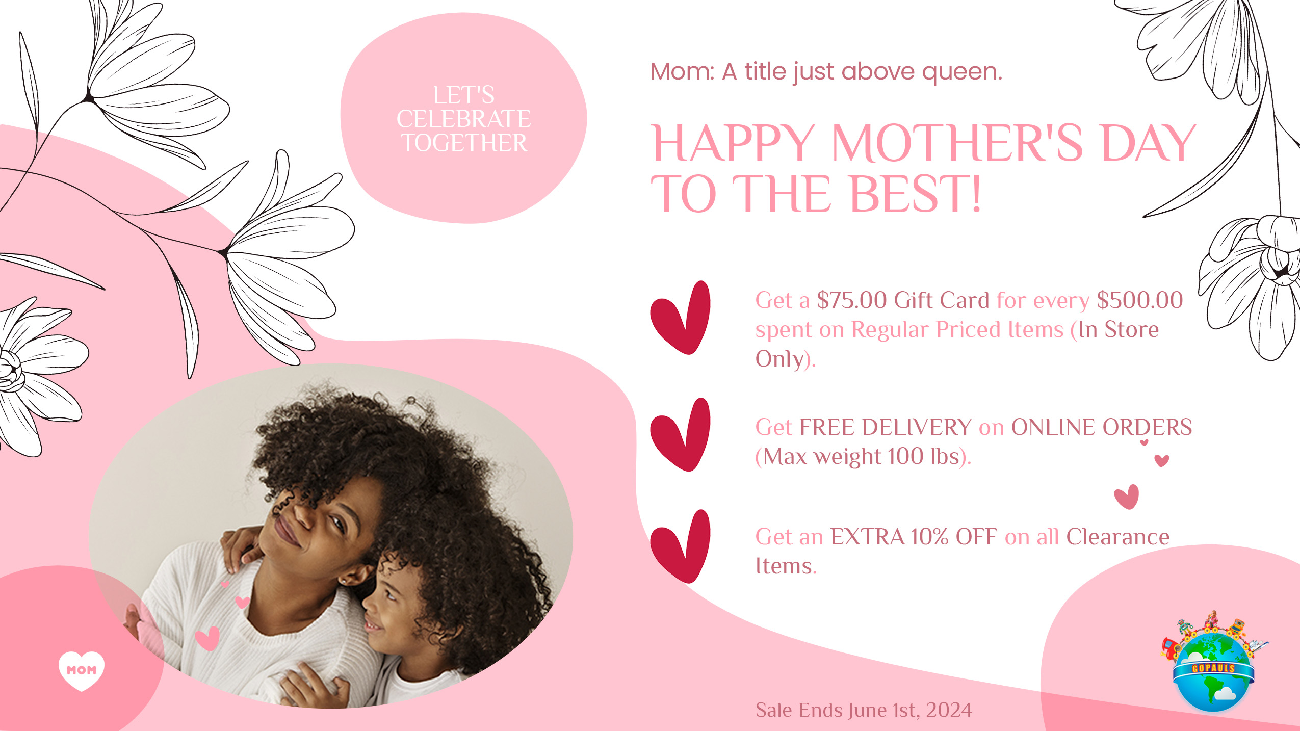 Mothers Day Sale Details